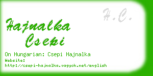 hajnalka csepi business card